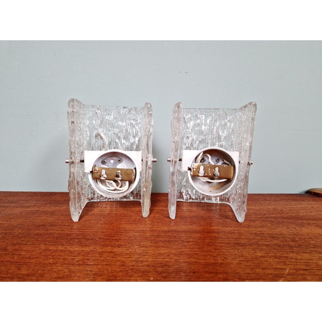 Frosted Glass Wall Lamps by J. T. Kalmar, 1970s, Set of 2 For Sale - Image 13 of 14