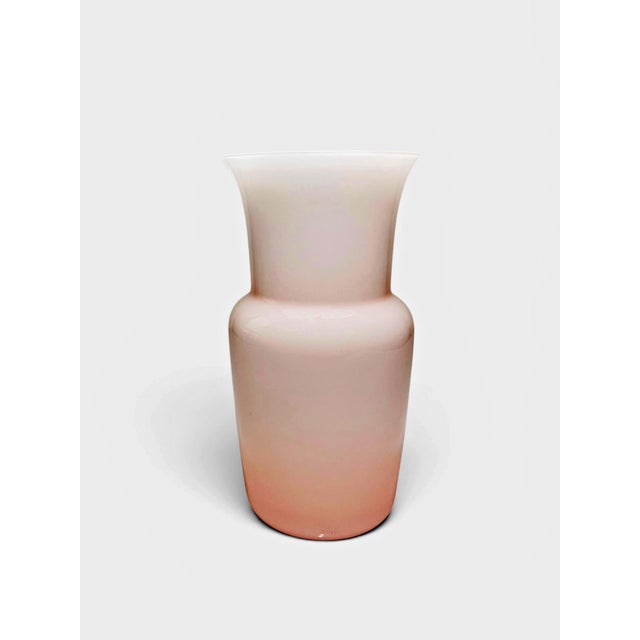 Glass Murano Glass Rose Opalino Vase by Vincenzo Nason, Italy, 1970s For Sale - Image 7 of 7