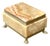 Vintage Onyx and Brass Footed Box For Sale