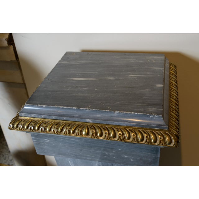 Early 20th Century Large French Marble Column With Ormolu Mounts For Sale - Image 5 of 6