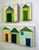 2020s Encaustic Collage Installation by Gina Cochran - Tiny Dwellings Series - Sea Glass Trio For Sale - Image 5 of 5