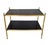 Black Pair Neoclassical Style Brass Side Tables With Black Lacquered Tops Jansen Style For Sale - Image 8 of 12