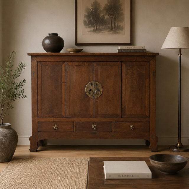 This Large Walnut Storage Cabinets from around the 1880s is a spacious and imposing piece, it is a unique representation...