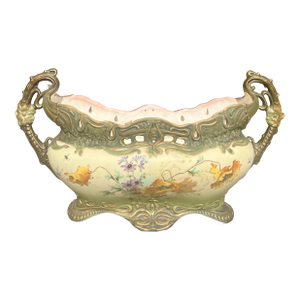 Fine Antique Porcelain Oblong Planter Marked Ernst Wahliss Austria