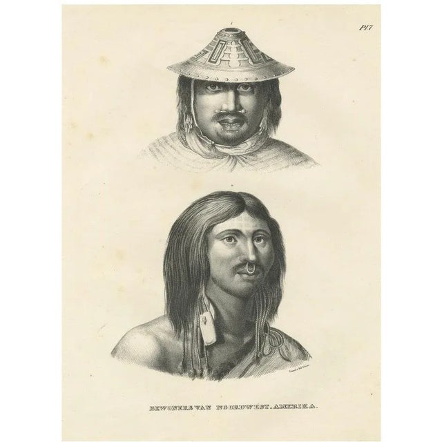 Karl Joseph Brodtmann, Portraits of Inhabitants of Northwest America, 1836, Lithograph For Sale - Image 10 of 10