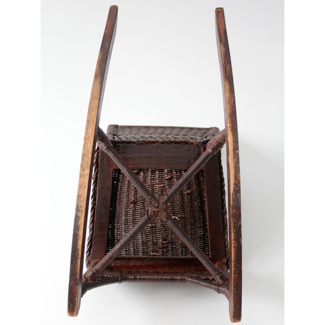 Antique Victorian Wicker Rocking Chair For Sale - Image 16 of 18