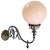Neoclassical sconce wall lamp / rewired gas lamp. ca 1910 White opaline glass shade Brass arm diameter brass wall mount:...