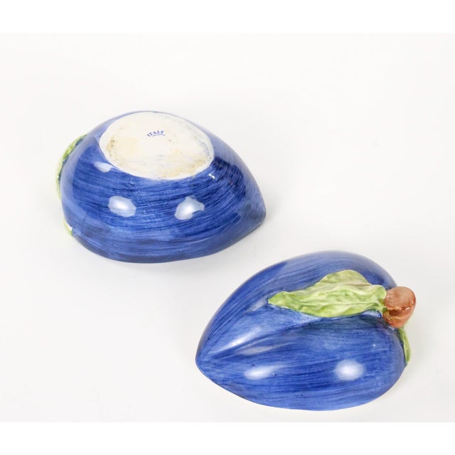 Italian Majolica Plum-Form Covered Table Ornament, Late 20th Century For Sale - Image 9 of 11