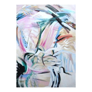 Large Scale Vintage Post Modern Abstract Expressionist Painting 1989 For Sale