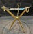 1970s Auxiliary Table With Iron Legs and Beveled Glass For Sale - Image 5 of 5