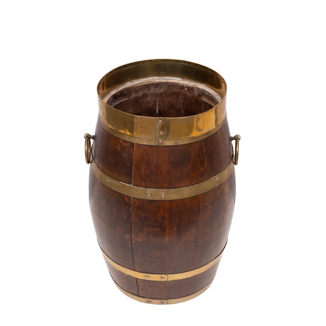 Early 20th Century Antique Dutch Coopered Hallway Barrel in Oak, 1900 For Sale - Image 5 of 8
