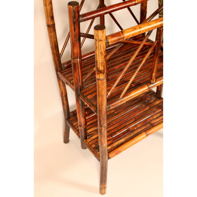 Vintage Boho Chic Bamboo Bookshelf For Sale - Image 9 of 13