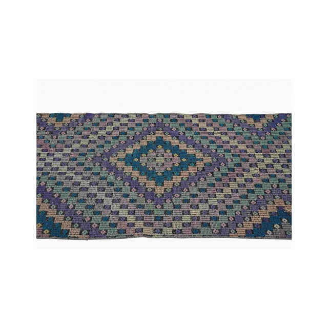 Embroidered Vintage Kilim Runner - 2`6″ X 14`1″ Ft. For Sale - Image 4 of 6