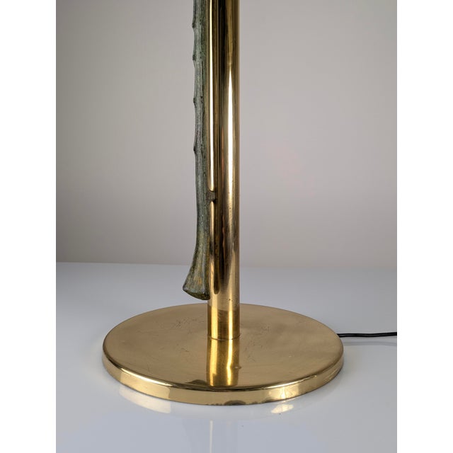 Fan Palm Bronze and Brass Table Lamp from Valenti, 1970s For Sale - Image 10 of 18