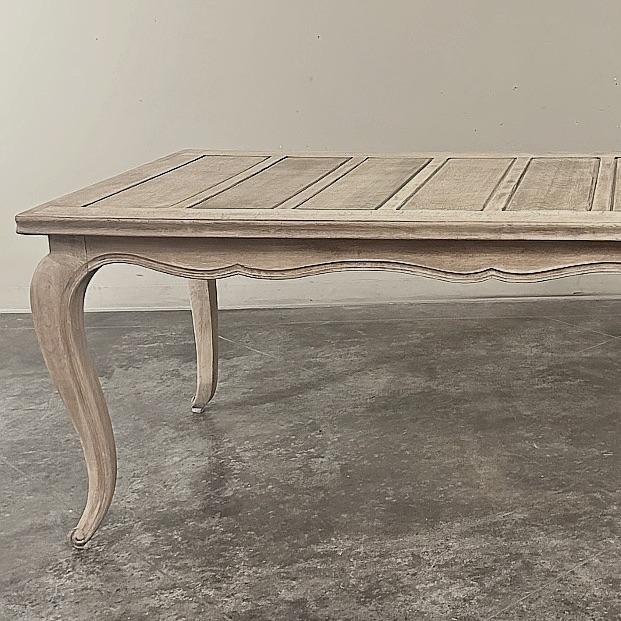 Mid 20th Century Antique Country French Stripped Fruitwood Dining Table For Sale - Image 5 of 14