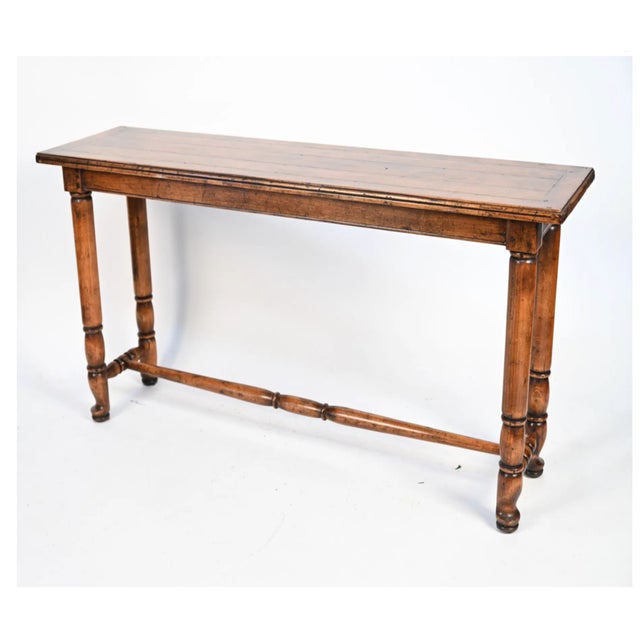 Late 20th Century Custom Bench-Made Bausman Console Table With Mitered Plank Top For Sale - Image 11 of 11