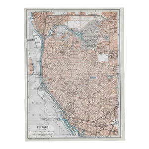 1909 Antique Map of Buffalo New York