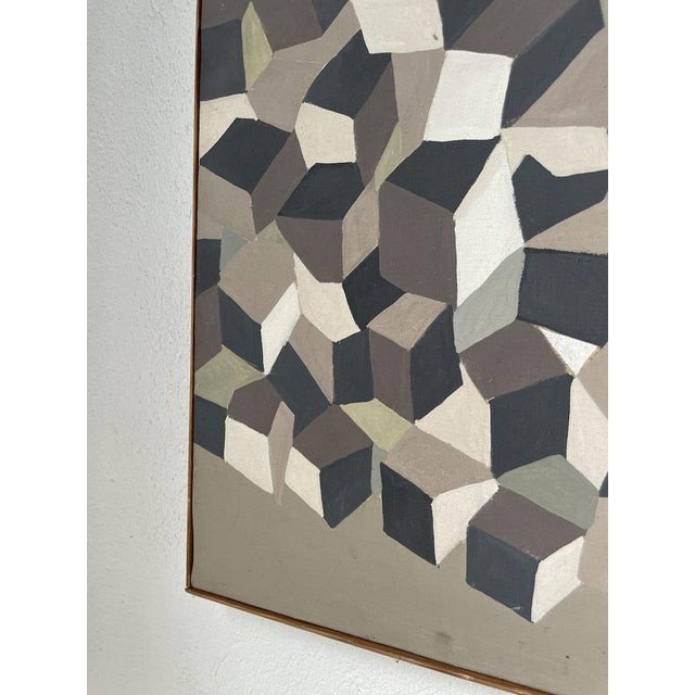 Abstract Construction Site, 1960s, Canvas Painting For Sale - Image 16 of 18