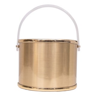 Gilt Aluminum Ice Bucket by Georges Briard, 1970s For Sale