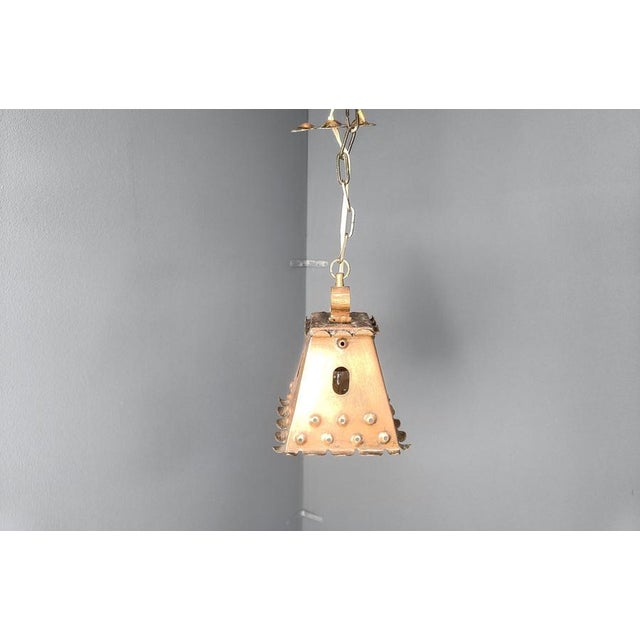 Brutalist Copper Pendant Light, 1970s For Sale - Image 4 of 13