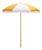 Gallo 6.5 Ft Beach Fringed Umbrella, Yellow Cabana Stripe For Sale