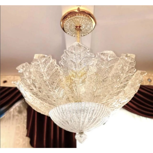 A fantastic item of mid century modern decor, created in the legendary "barovier i tosso-murano" workshops, most sought...