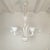 1970s 1970s Attributed to Venini White Murano Glass Chandelier For Sale - Image 5 of 11