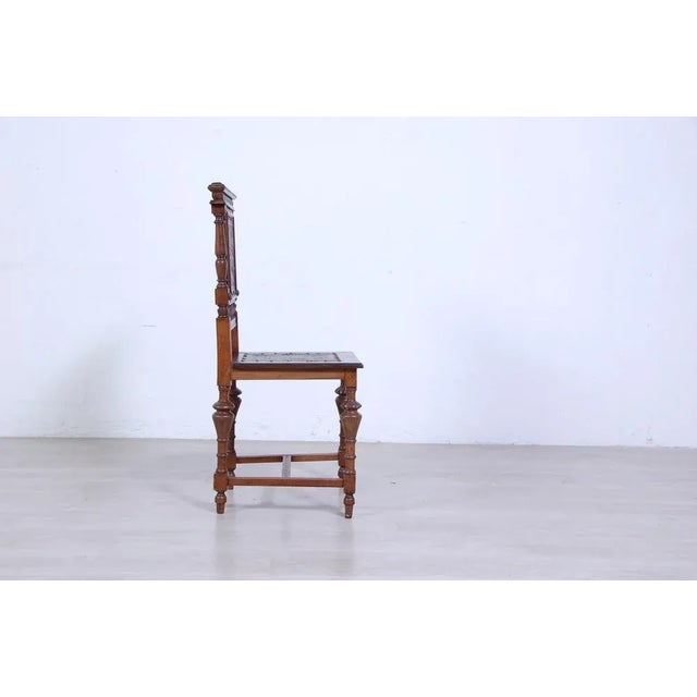 Neo-Renaissance Leather Chair, 1890s For Sale - Image 3 of 13