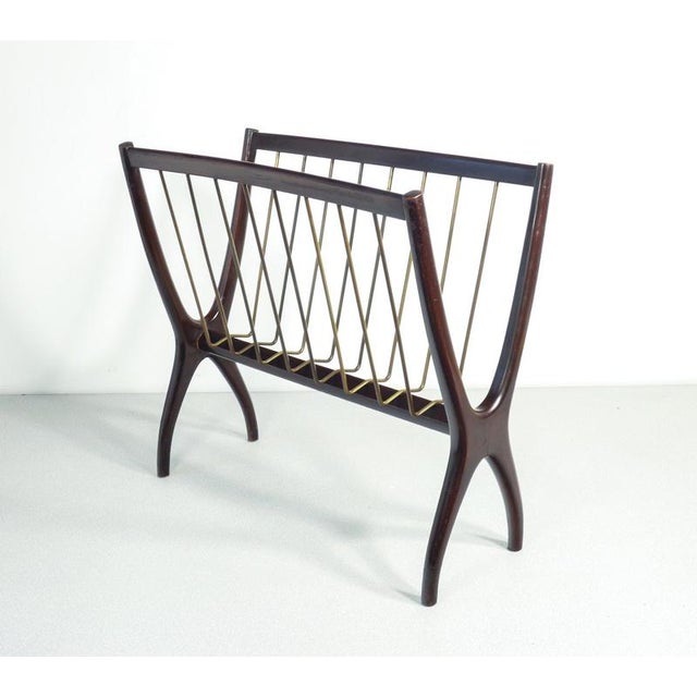 Black Magazine Rack by Cesare Lacca, 1950s For Sale - Image 8 of 8