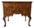 Vintage English Queen Anne Style Walnut Dressing Table / Low Chest For Sale