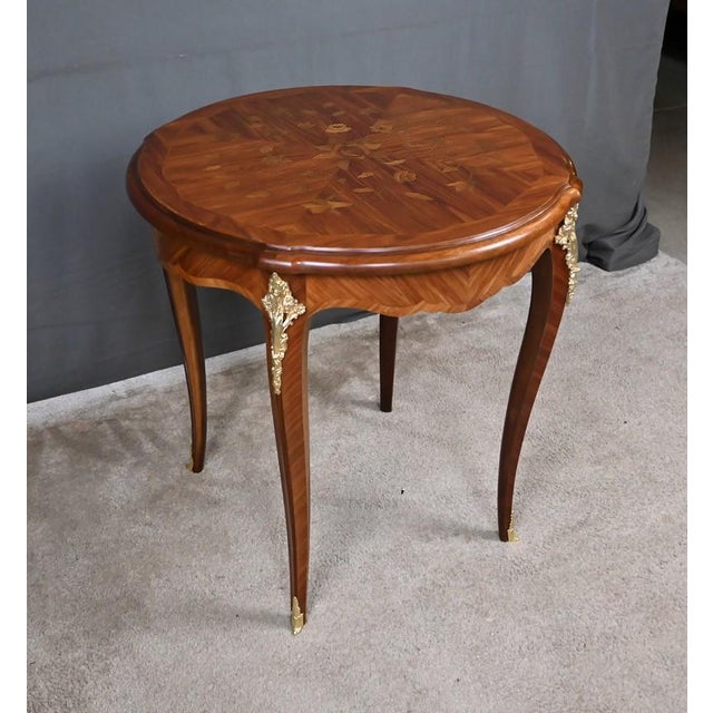 Louis XV Style Marquetry Coffee Table For Sale - Image 10 of 18