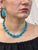 2010s 340 Carat Natural Sleeping Beauty Turquoise Necklace Single-Strand 14 Karat Gold For Sale - Image 5 of 18