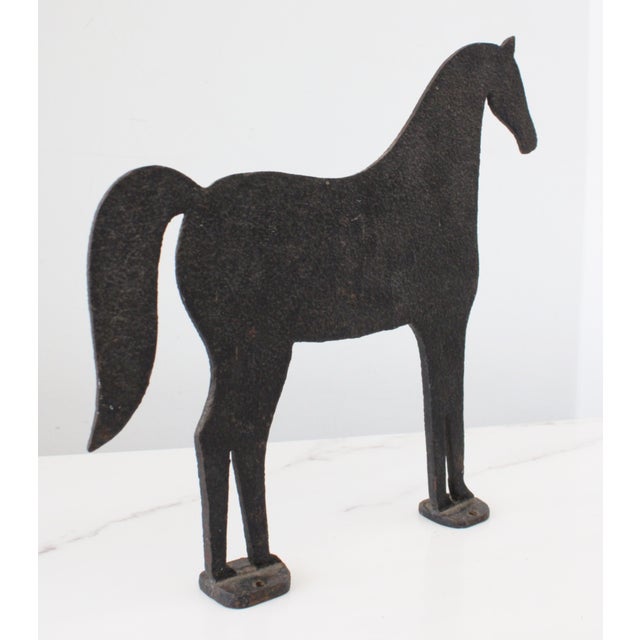 Vintage Equestrian Fence Mountable Horse/Made of Cast Iron. Mounting hardware not included.