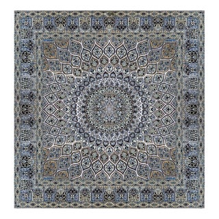 Hand-Knotted Nain Rug in Silk and Wool from Habibian For Sale