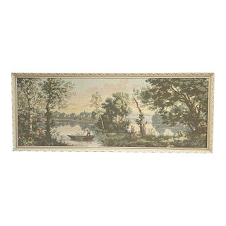 Vintage French Jacquard Pastoral Tapestry After Corot's Louvre Masterpiece “Souvenir De Mortefontaine” For Sale