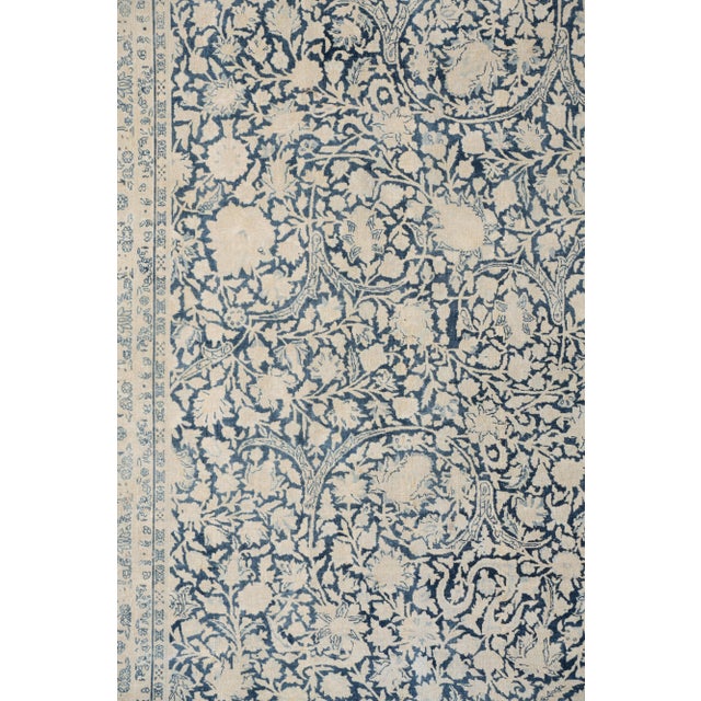Blue Antique Circa 1910 Millefleur Rug 11' X 17' For Sale - Image 8 of 9