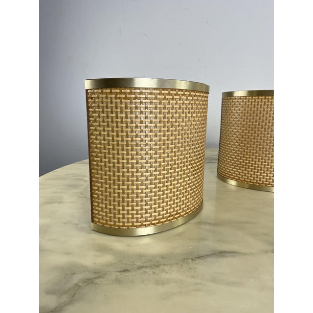 Mid-Century Rattan Wall Lamps, 1960s, Set of 3 For Sale - Image 4 of 17