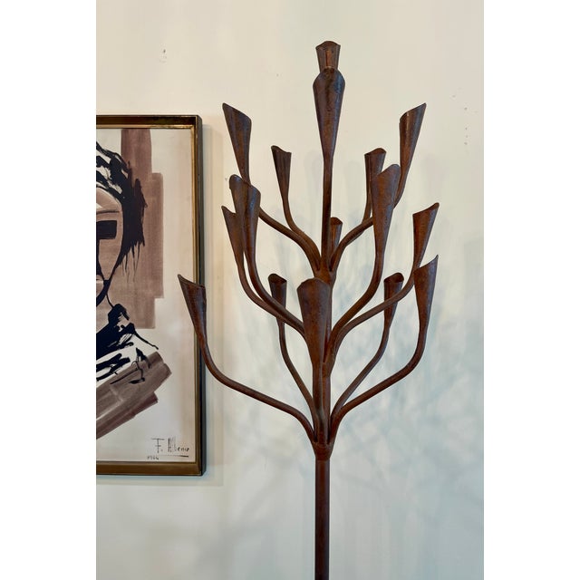 Gothic Monumental Brutalist Floor Chandelier Style of Litsios For Sale - Image 3 of 10