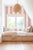 Clubhouse Stripe Grasscloth Wallpaper by House Party | Sunrise Peach & White | 8 Yards For Sale In Charlotte - Image 6 of 9