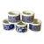 Vintage Takahashi Blue and White Porcelain Napkin Rings, Set of 5 For Sale
