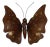 Midcentury Italian Brutalist Wrought Iron Butterfly Sconce For Sale