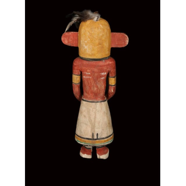 Painted Wood Hopi Style Kachina Figure For Sale - Image 4 of 5