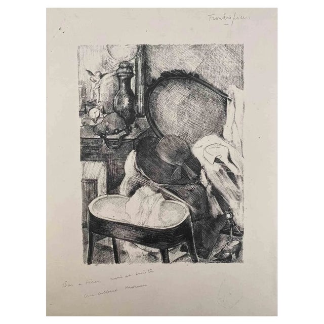 Luc-Albert Moreau, Still Life, Original Lithograph, Early 20th Century For Sale