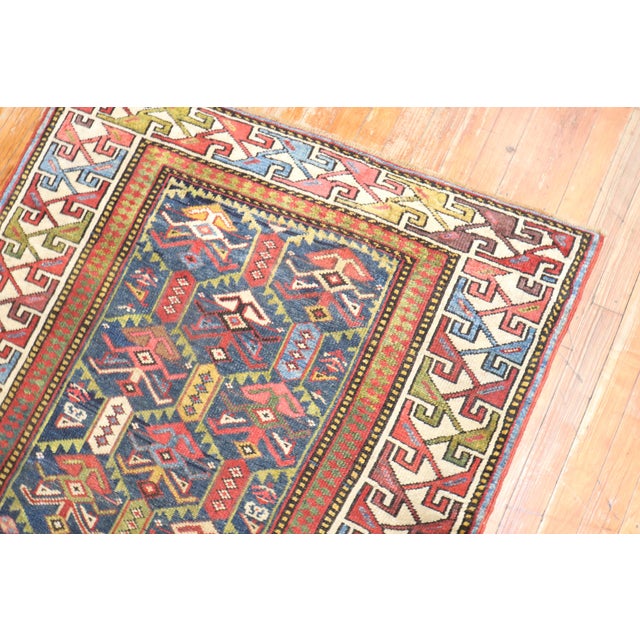 Early 20th Century Early 20th Century Caucasian Gendje Runner - 3'5" x 9'9" For Sale - Image 5 of 18