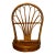 Vintage Coastal Boho Chic Arched Bamboo & Rattan Wood Wall Shelf For Sale