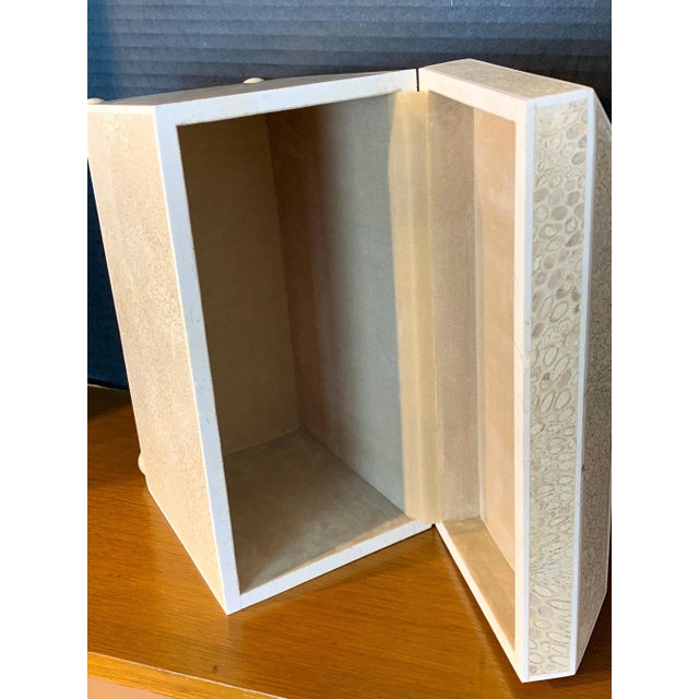 Paint Lacquered Shell and Bone Tapered Sarcophagus Box, by Maitland- Smith For Sale - Image 7 of 12