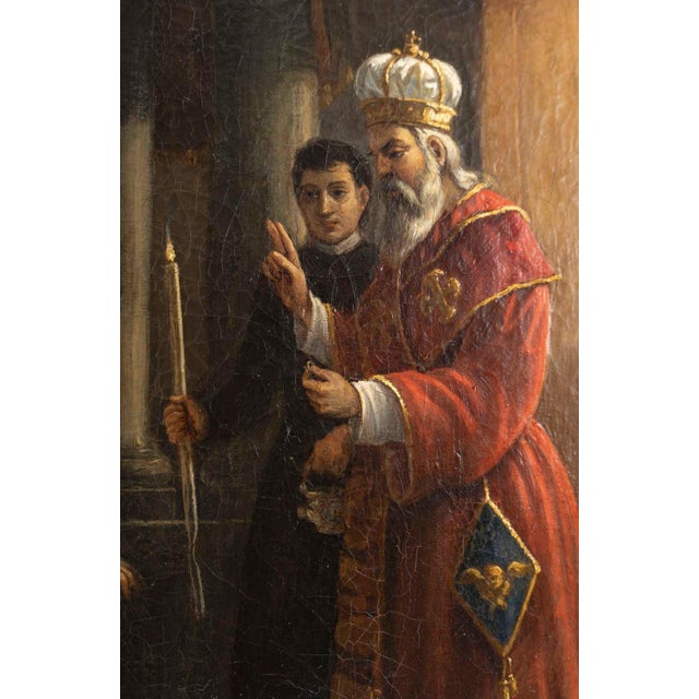 Italian School Artist, Wedding, Oil on Canvas, Early 19th Century For Sale - Image 5 of 9