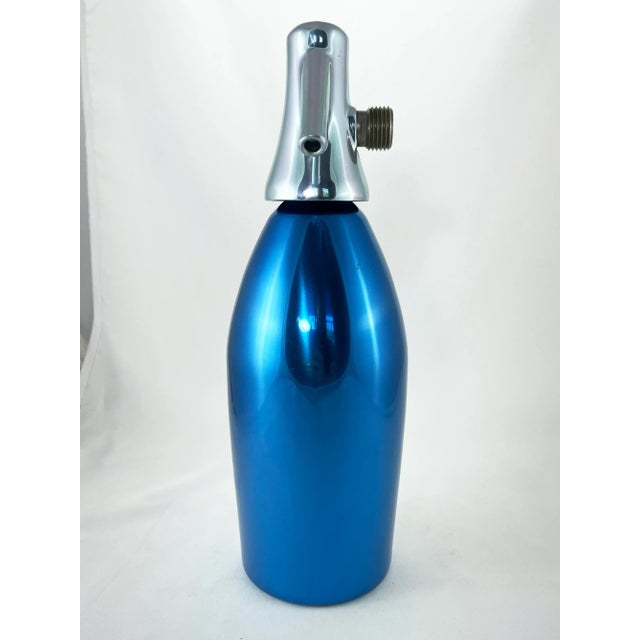 1950s Italian Mid Century Modern Blue Seltzer Bottle – Saccab Milano For Sale - Image 5 of 7