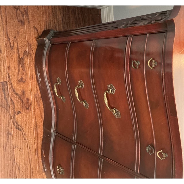 American Vintage Mahogany 12 Drawer Dresser With Full Size Mirror. For Sale - Image 3 of 3