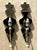 Wood Vintage Mirrored Glass Sconces - Pair For Sale - Image 7 of 12